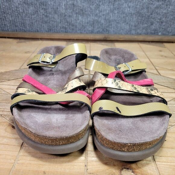 Mephisto Huleda Women's 39/ 9 US Multi Color Strappy Comfort Slide Sandals Cork - Picture 2 of 8